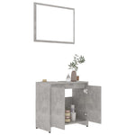 ZNTS 3 Piece Bathroom Furniture Set Concrete Grey Engineered Wood 3056929