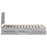 Bed Frame with Drawer Grey Sonoma 90 x 200 cm Engineer Wood 3411157