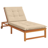 Sunlounger Cushion GEMERT 100% Polyester Cream 190 x 80 x 9 cm 947438