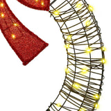 Wreath with 80 LEDs Warm white 90 x 90 x 9 cm Rattan 42019140