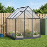 Garden Greenhouse with Door Anthracite 183.5 x 183.5 x 207 cm 3433041