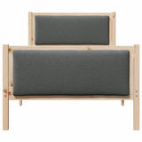 Bed Frame with Headboard Dark Grey 100 x 200 cm Fabric 878350