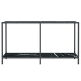 Console Table Black 140x35x75.5 cm Tempered Glass 331697