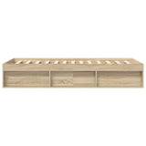 Bed Frame with Storage Sonoma Oak 80 x 200 cm Engineered Wood 3429518