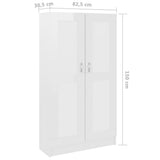 Book Cabinet High Gloss White 82.5x30.5x150 cm Engineered Wood 802729
