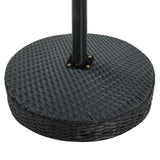 Garden Table Black PE rattan, Powder-coated steel Counter Height 45856