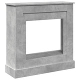 Fireplace Surround Concrete Grey 90x30x90 cm Engineered Wood 854592