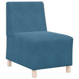 Modular Sofa Unit Armless 2 pcs Blue 55 x 74 x 82 cm Velvet 3399758