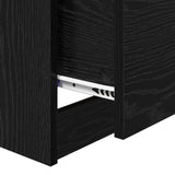 Bedside Cabinet Black Oak 40 x 40 x 63 cm Engineered Wood 880916
