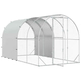 Chicken Coop Silver 400 x 200 x 200 cm Galvanised Steel 3434681