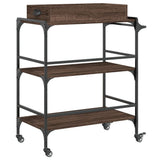 Kitchen Trolley Brown Oak 81,5x41x92,5 cm Engineered Wood 842345