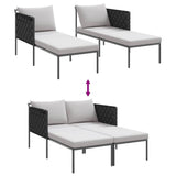 Sunbed Anthracite 153 x 115 x 69.5 cm Powder-Coated Steel 42004134