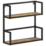 Wall Shelf 60x20x60 cm Rough Mango Wood 321076