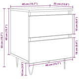 Bedside Cabinet Sonoma Oak 40x35x50 cm Engineered Wood 826882