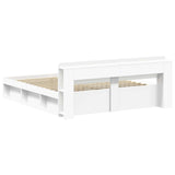 Bed Frame with Storage White 180 x 200 cm Engineered Wood 3433414