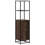 Highboard Brown Oak 35.5x35x139 cm Engineered Wood and Metal 849048