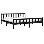 Bed Frame without Mattress Black Solid Wood 160x200 cm 810693