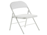 4pcs Elegant Foldable Iron & PVC Chairs for Convention & Exhibition White 27957354