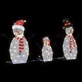 Lighted Snowman Family 3 pcs Warm White Polyester 42019625