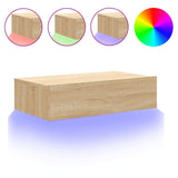 TV Cabinet with LED Lights Sonoma Oak 60x35x15.5 cm 842890