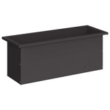 Garden Planter with LED Black 30 x 80 x 30 cm Steel 8008098