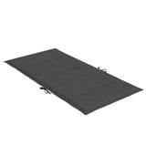 Lowback Chair Cushions 6 pcs Melange Anthracite 100x50x4 cm Fabric 4002444