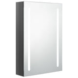 LED Bathroom Mirror Cabinet Shining Grey 50x13x70 cm 326498