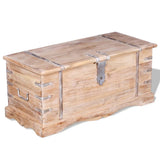 Storage Chest Brown Solid Acacia wood Medium Storage Chest 244053