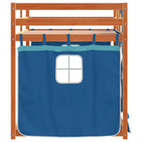 Bunk Bed without Mattress Blue 90x200 cm Solid Wood Pine 3283947
