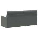 3 Seater Sofa Dark Grey 190 x 81 x 82 cm Fabric 42041107