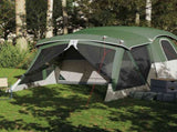 Camping Tent with Porch 4-Person Green Waterproof 94536