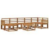 Outdoor Sofa Set 8 pcs Natural Solid Acacia Wood 3385415