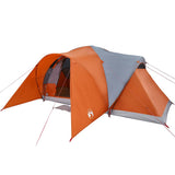 Family Tent Dome 6-Person Grey and Orange Waterproof 4009469