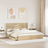 Storage Bed with Drawer Sonoma Oak 200 x 200 cm Engineered Wood 3411545