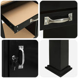 Workbench Black 90 x 49 x 91 cm Engineered Wood and Metal 42020134