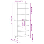 Highboard Concrete Grey 69.5x32.5x180 cm Engineered Wood 3189569