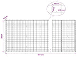 Gabion with 5 mm Wire and 10x10 cm Mesh 950x30x150 cm 3465157