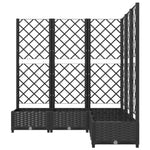 Garden Planter with Trellis Black 120x120x121.5 cm PP 318276