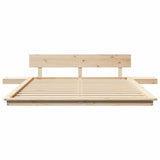 Bed Frame Brown 140 x 200 cm Wood 872398