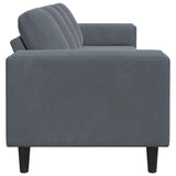Living Room Couch Dark Grey 250 x 77 x 76 cm 3335092