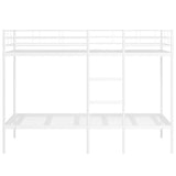 Bunk Bed without Mattress White 107x203 cm Steel 42000332