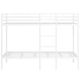 Bunk Bed without Mattress White 100x200 cm Steel 42000331