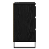 Sideboard with Drawer Black oak Engineered wood 881716