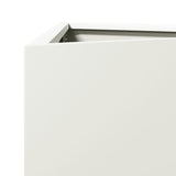 ZNTS Garden Planter White Triangular 40x34.5x70 cm Steel 851159