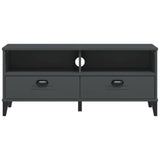 ZNTS TV Cabinet VIKEN Anthracite Grey Solid Wood Pine 374931