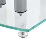 ZNTS Aluminum Speaker Stands Transparent Safety Glass 2pcs 50138