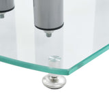ZNTS Aluminum Speaker Stands Transparent Safety Glass 2pcs 50138