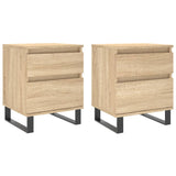 Bedside Cabinets 2 pcs Sonoma Oak 40x35x50 cm Engineered Wood 830691
