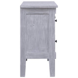 Sideboard Grey wash finish Solid Mahogany wood 90x30x60 cm 283851