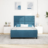 ZNTS Bed Frame Dark Blue 140x200 cm Velvet 3345015